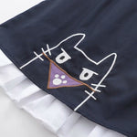 Load image into Gallery viewer, High-waisted embroidered cat skirt