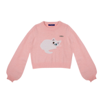 Load image into Gallery viewer, Kawaii cat lantern-sleeved sweater - pink
