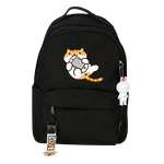 Load image into Gallery viewer, Neko Atsume cat backpack - black