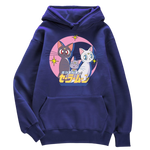Load image into Gallery viewer, Sailor Moon Luna, Artemis and Diana hoodie - dark blue