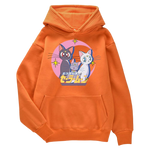 Load image into Gallery viewer, Sailor Moon Luna, Artemis and Diana hoodie - orange