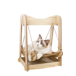 Load image into Gallery viewer, Wooden Rocking Bed Cat Furniture - Double Layer Cat Hammock
