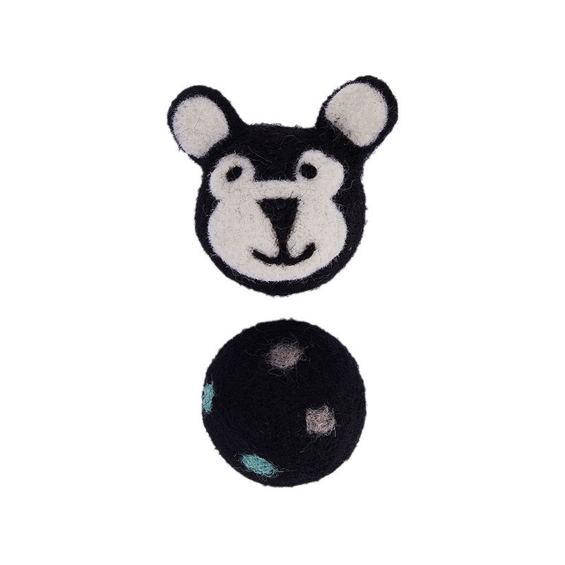 FOFOS Wool Buddy Felt Cat Toy With Bell