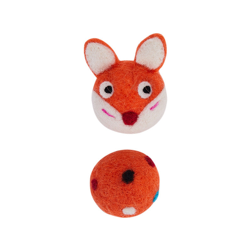 FOFOS Wool Buddy Felt Cat Toy With Bell