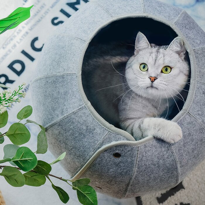 Fold & Hide Felt Cat Tunnel Bed