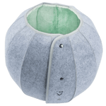 Load image into Gallery viewer, Fold &amp; Hide Felt Cat Tunnel Bed Green
