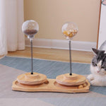 Load image into Gallery viewer, Interactive Wooden Cat Puzzle Feeder System
