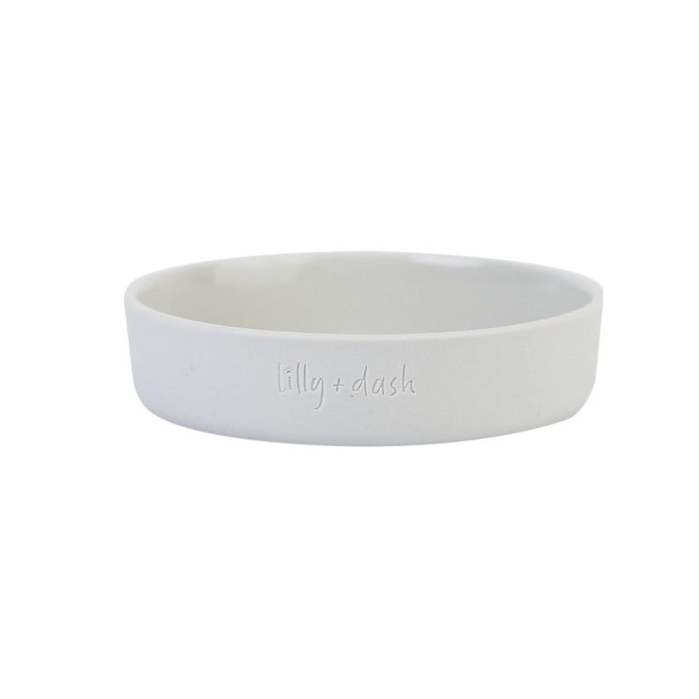Lilly + Dash Soft Glaze Ceramic Cat Bowl