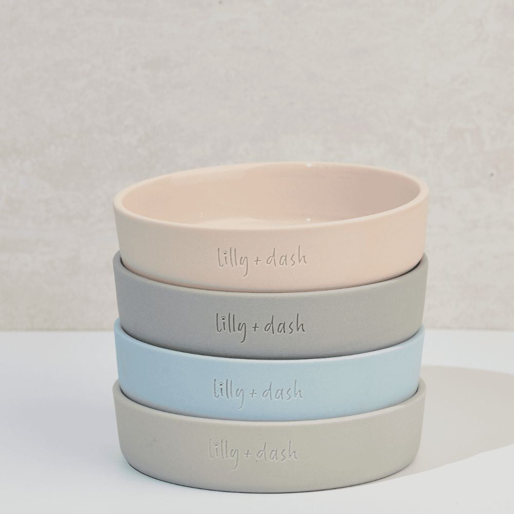 Lilly + Dash Soft Glaze Ceramic Cat Bowl