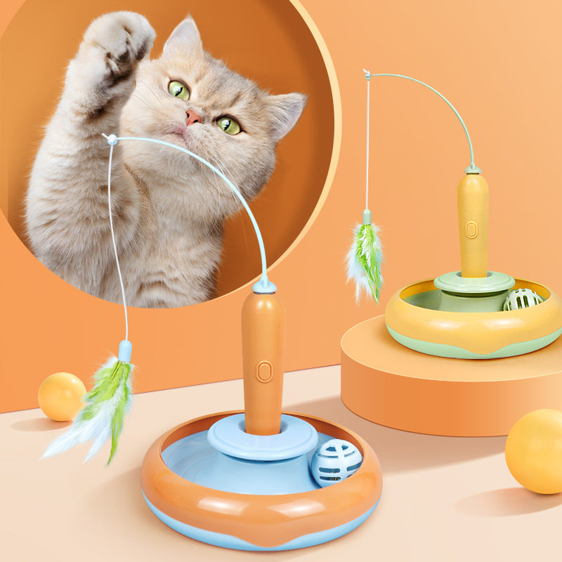 Orbit Feather Interactive Cat Turntable Toy