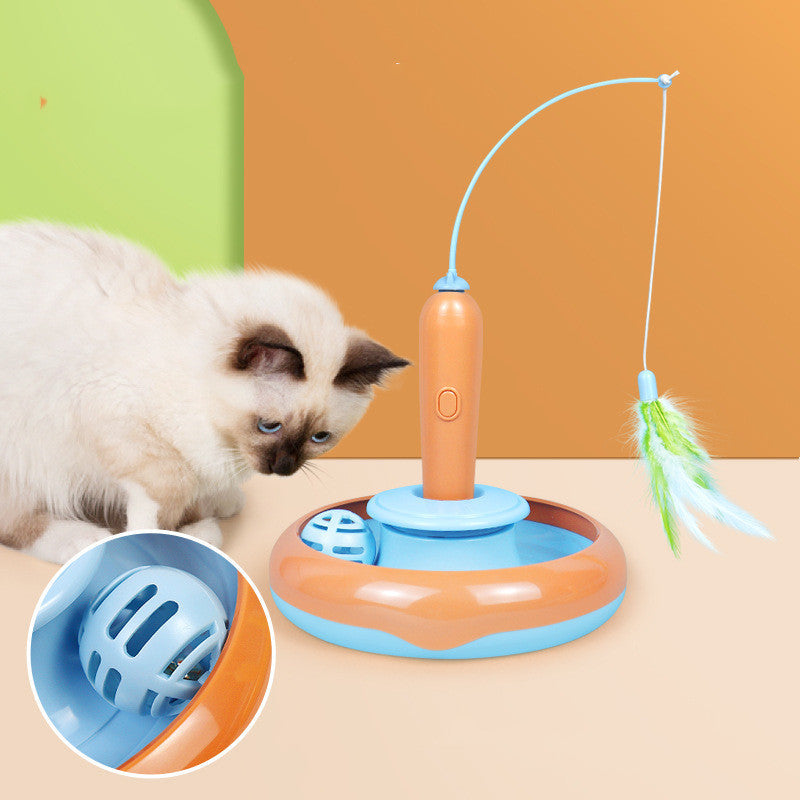 Orbit Feather Interactive Cat Turntable Toy
