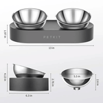 Load image into Gallery viewer, PETKIT Adjustable Stainless Steel Elevated Cat Feeding Bowl System
