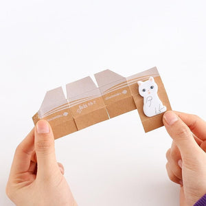 3D cat sticky memo pad