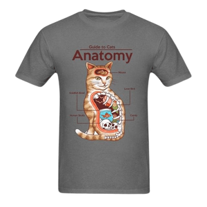 Guide to cats' anatomy t-shirt - dark grey