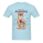 Load image into Gallery viewer, Guide to cats&#39; anatomy t-shirt - light blue
