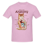 Load image into Gallery viewer, Guide to cats&#39; anatomy t-shirt - pink
