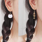 Load image into Gallery viewer, Cat &amp; fishbone earring pair
