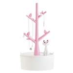 Load image into Gallery viewer, Cat and tree jewellery stand - pink
