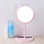 Load image into Gallery viewer, Cat ears vanity mirror and jewellery holder
