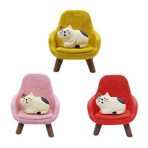 Cat on a chair figurines