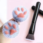 Load image into Gallery viewer, Cat paw makeup brush - black
