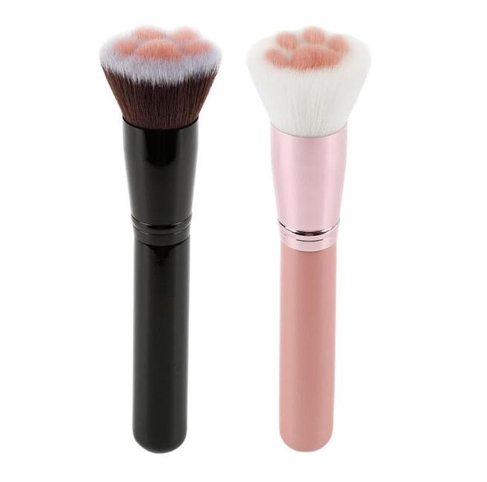 Cat paw makeup brushes - pink and black