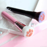 Load image into Gallery viewer, Cat paw makeup brushes - pink and black
