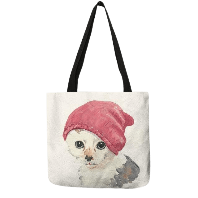 Cat portrait tote bag - deep