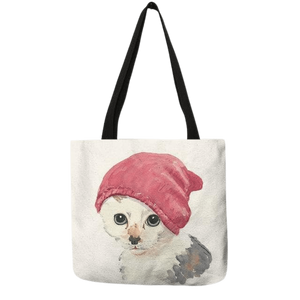 Cat portrait tote bag - deep