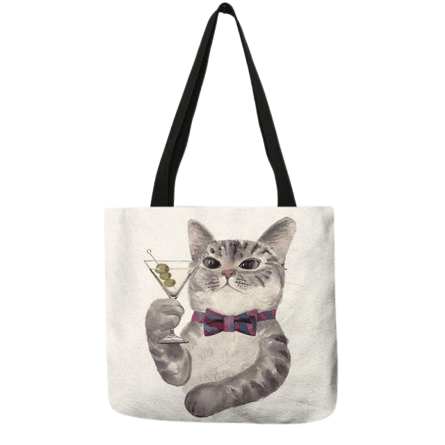 Cat portrait tote bag - gatsby