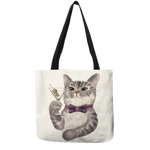 Load image into Gallery viewer, Cat portrait tote bag - gatsby
