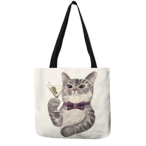 Cat portrait tote bag - gatsby