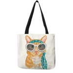 Load image into Gallery viewer, Cat portrait tote bag - janis
