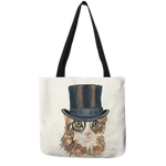 Load image into Gallery viewer, Cat portrait tote bag - penguin
