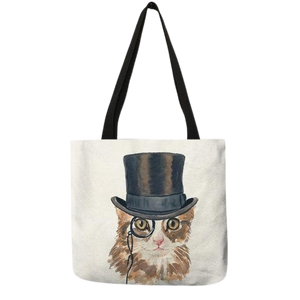 Cat portrait tote bag - penguin