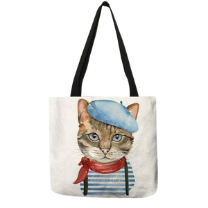 Cat portrait tote bag - pierre