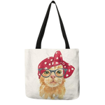 Load image into Gallery viewer, Cat portrait tote bag - roise
