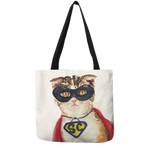 Load image into Gallery viewer, Cat portrait tote bag - supercat
