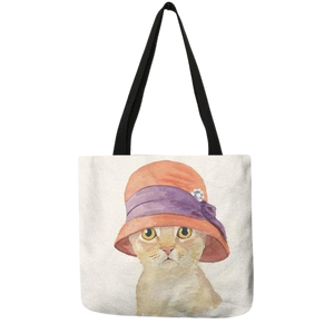 Cat portrait tote bag - zelda