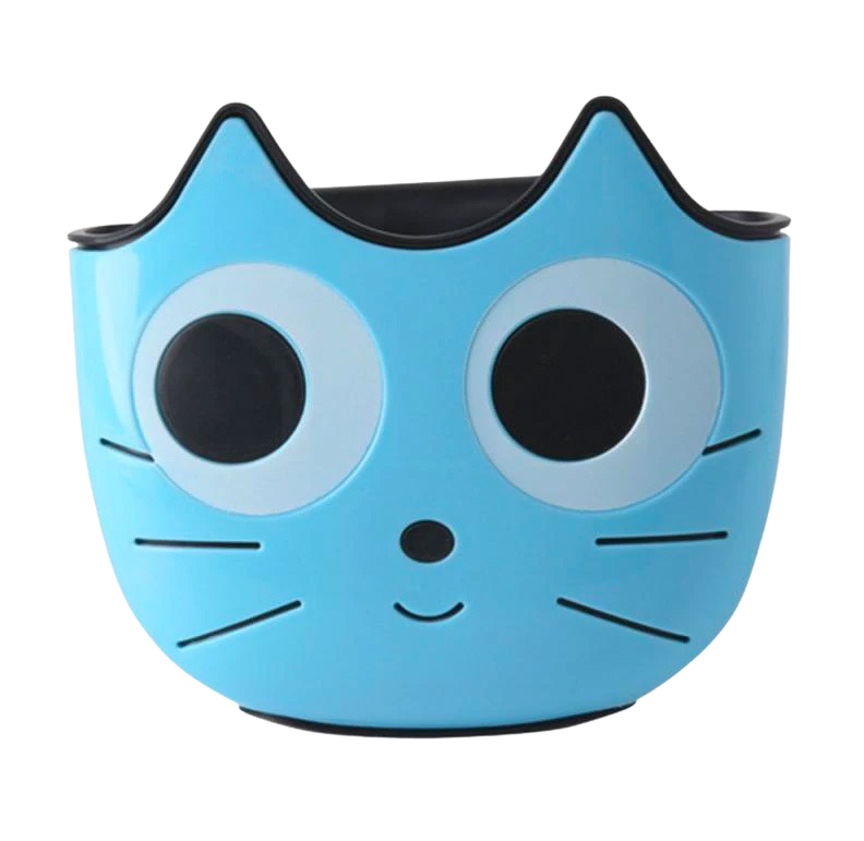 Cat-shaped storage container - blue