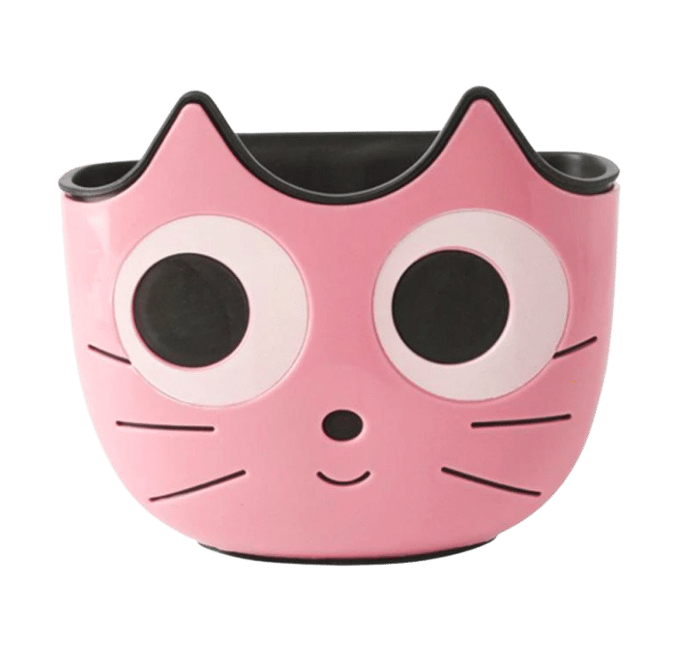 Cat-shaped storage container - pink