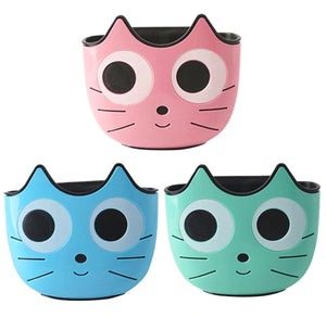 Cat-shaped plastic storage containers