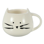 Load image into Gallery viewer, Cat-shaped porcelain mug - white
