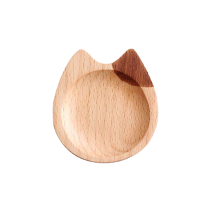 Cat-shaped wooden dipping dish - ear