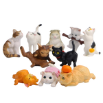 Load image into Gallery viewer, Cats in various poses figurines (10pcs)
