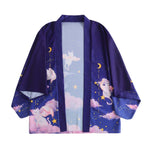 Load image into Gallery viewer, Cats with wings kimono - dark purple
