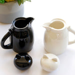 Load image into Gallery viewer, Ceramic cat-shaped jug with lid
