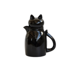 Load image into Gallery viewer, Ceramic cat-shaped jug with lid - black
