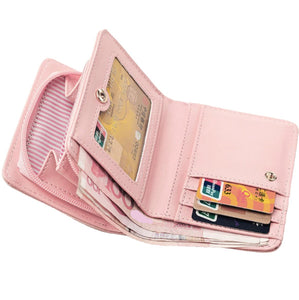 Cute cat faux leather wallet