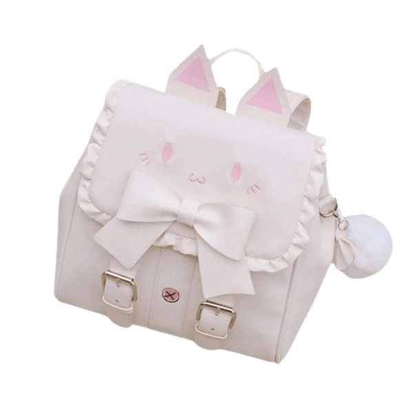 Faux leather Lolita cat backpack